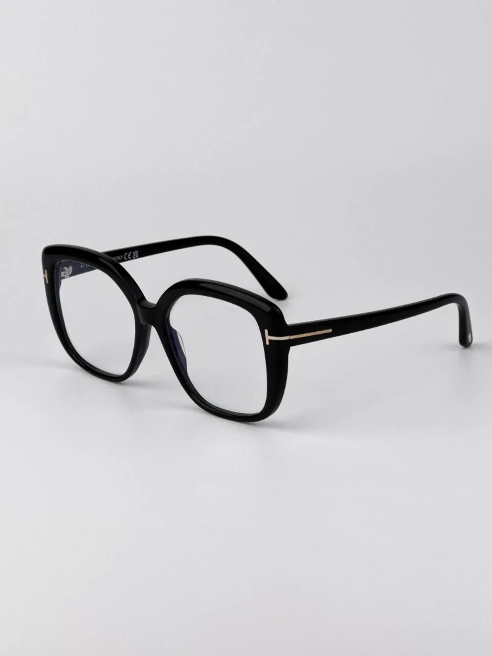 Tom Ford FT6043-B 001 Eyeglasses – Black Oversized Square Frame Blue Light Block